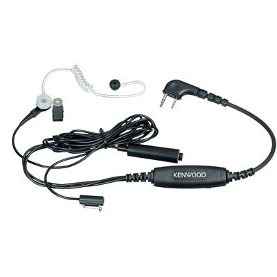 Kenwood KHS-9BL, 3-Wire Palm Mic w/Earphone (Black)